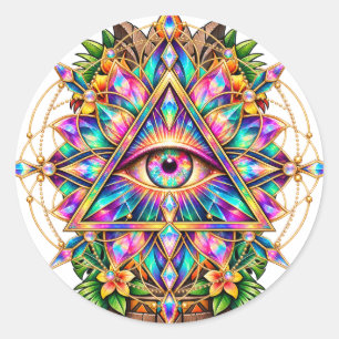 Kaleidoscoop Mandala Oog Sticker