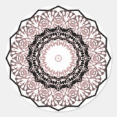 Kaleidoscoop , mandala ronde sticker (Voorkant)