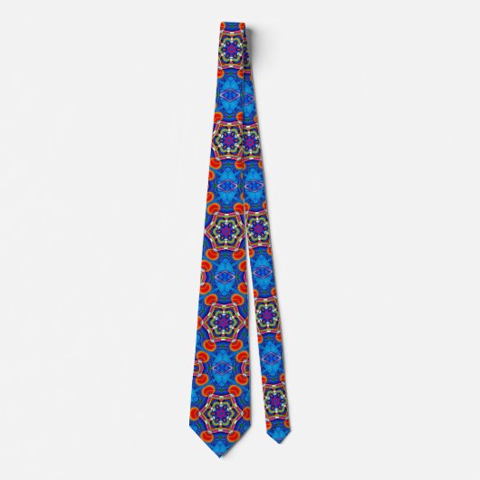 Kaleidoscoop meerkleuren olieverf stropdas (Voorkant)
