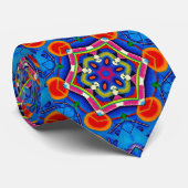 Kaleidoscoop meerkleuren olieverf stropdas (Opgerold)