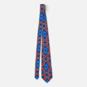 Kaleidoscoop meerkleuren olieverf stropdas (Achterkant)
