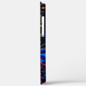 Kaleidoscoop met cirkel, zalm tegen blauwe gradiën Case-Mate iPhone case (Achterkant / Links)