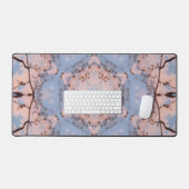Kaleidoscoop Morning Blue & Frost Pink Bureaumat (Keyboard & Muis)