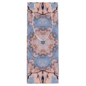 Kaleidoscoop Morning Blue & Frost Pink Wijn Cadeautas (Achterkant)