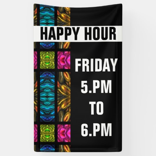 Kaleidoscoop Mosaic II + uw ideeën Spandoek (Verticaal)