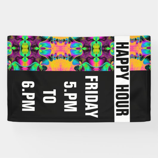 Kaleidoscoop Mosaic V + uw ideeën Spandoek (Horizontaal)