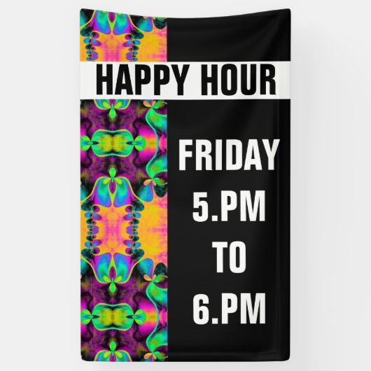 Kaleidoscoop Mosaic V + uw ideeën Spandoek (Verticaal)