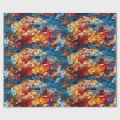 Kaleidoscoop Mozaïek: Glas in lood geïnspireerd Cadeaupapier (Vlak)