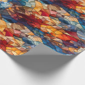Kaleidoscoop Mozaïek: Glas in lood geïnspireerd Cadeaupapier (Hoek)