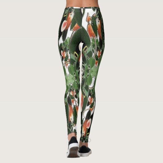 Kaleidoscoop Muis in Klaver St Patrick's Day Leggings (Achterkant)