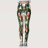 Kaleidoscoop Muis in Klaver St Patrick's Day Leggings (Voorkant)