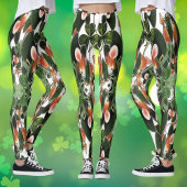 Kaleidoscoop Muis in Klaver St Patrick's Day Leggings