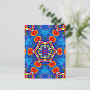 Kaleidoscoop multikleurige olieverf briefkaart