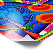 Kaleidoscoop multikleurige olieverf foto afdruk (Hoek)