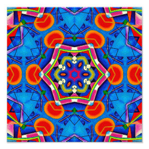 Kaleidoscoop multikleurige olieverf foto afdruk