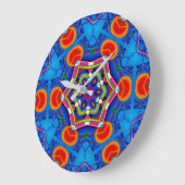 Kaleidoscoop multikleurige olieverf grote klok (Hoek)