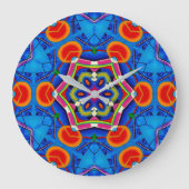 Kaleidoscoop multikleurige olieverf grote klok (Voorkant)