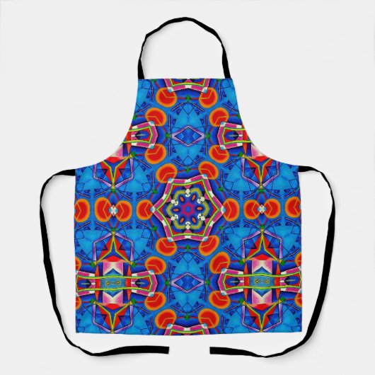 Kaleidoscoop multikleurige olieverf schort (Voorkant)