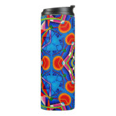 Kaleidoscoop multikleurige olieverf thermosbeker (Gedraaid links)