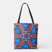 Kaleidoscoop multikleurige olieverf tote bag (Achterkant)