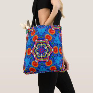 Kaleidoscoop multikleurige olieverf tote bag
