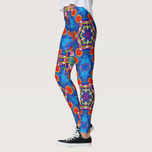 Kaleidoscoop multikleurige olieverfschilderij leggings