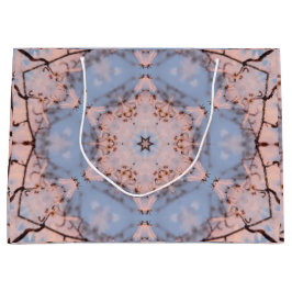 Kaleidoscoop ochtendblauw en vorst roze groot cadeauzakje