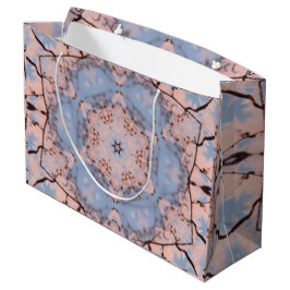 Kaleidoscoop ochtendblauw en vorst roze groot cadeauzakje