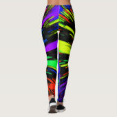 Kaleidoscoop Oranje Blauw Paars Groen Geel Leggings (Achterkant)
