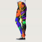 Kaleidoscoop Oranje Blauw Paars Groen Geel Leggings (Links)