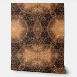 Kaleidoscoop Oranje mist zwarte achtergrond Behang