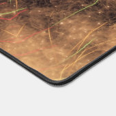 Kaleidoscoop Oranje mist zwarte achtergrond Bureaumat (Hoek)