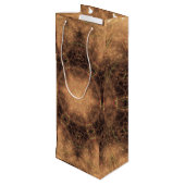 Kaleidoscoop Oranje mist zwarte achtergrond Wijn Cadeautas (Achterkant Gekanteld)