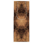 Kaleidoscoop Oranje mist zwarte achtergrond Wijn Cadeautas (Voorkant)