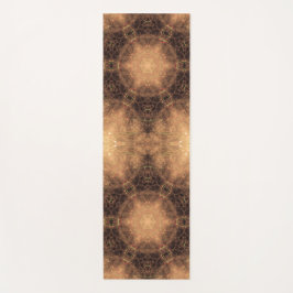 Kaleidoscoop Oranje mist zwarte achtergrond Yogamat