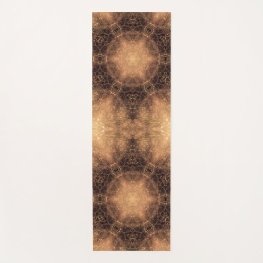 Kaleidoscoop Oranje mist zwarte achtergrond Yogamat (Voorkant)