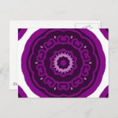Kaleidoscoop paars briefkaart (Voorkant / Achterkant)