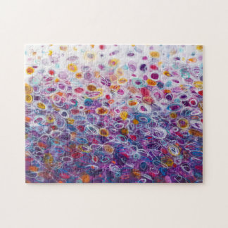 Kaleidoscoop - Paarse Abstracte cirkels schilderen Legpuzzel