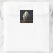 Kaleidoscoop Paasei Vierkante Sticker (Tas)