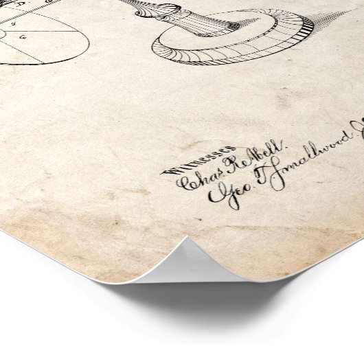 Kaleidoscoop Patent - Oude Kijk Poster (Hoek)