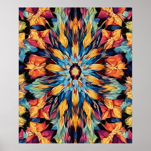 Kaleidoscoop Patronen Posters voor Home Decor (Voorkant)