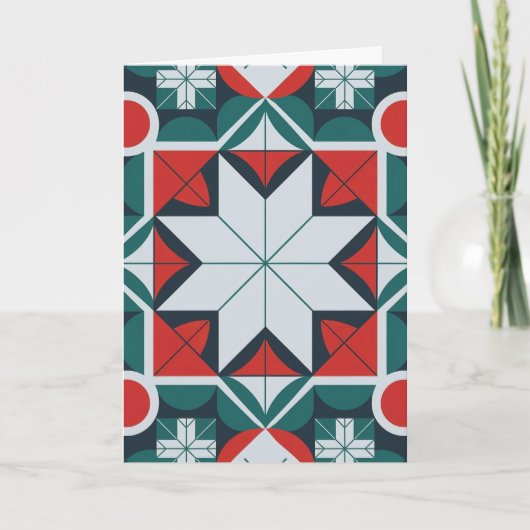 Kaleidoscoop patroon feestdagen kaart (Voorkant)
