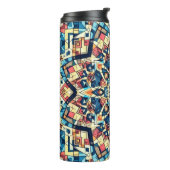 Kaleidoscoop Patroon Thermische Tumbler Thermosbeker (Gedraaid links)