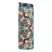 Kaleidoscoop Patroon Thermische Tumbler Thermosbeker (Geroteerd rechts)