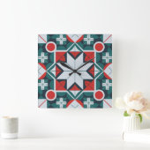 Kaleidoscoop patterned vierkante klok (Huis)