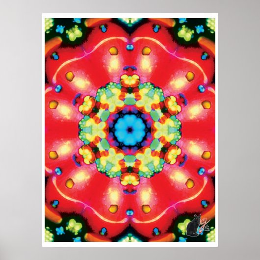 Kaleidoscoop Poster met Kinetische Collage Edelste (Voorkant)