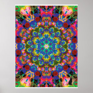 Kaleidoscoop Poster met Kinetsiche Collage