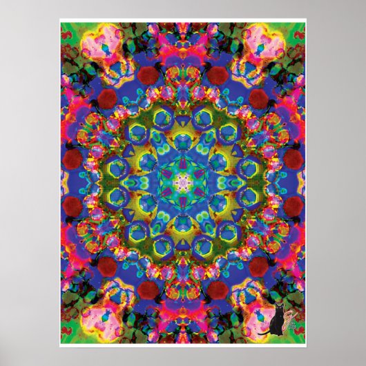 Kaleidoscoop Poster met Kinetsiche Collage (Voorkant)