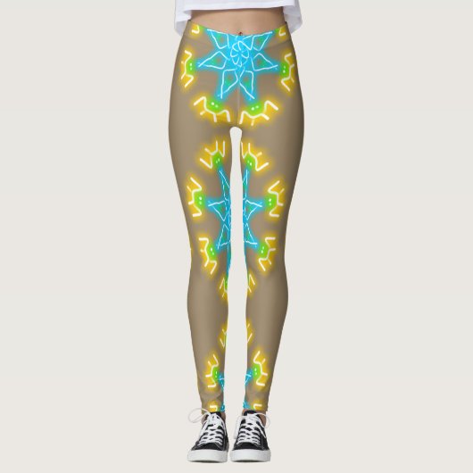 Kaleidoscoop Prints Leggings (Voorkant)