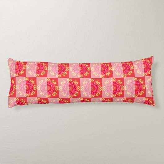 Kaleidoscoop Prints Lichaamskussen (Achterkant)